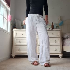 H&M Linen Drawstring Trousers
